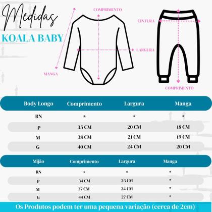 Imagem de Kit 10 Pçs Bebê Body Longo Estampado ou Liso e Mijão Algodão