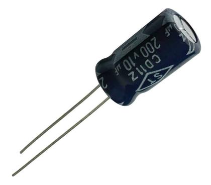 Imagem de KIT 10 PÇS CAPACITOR ELETROLITICO 10X200V - 10UF X 200V 105º