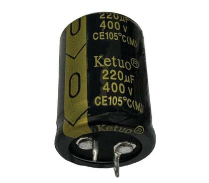 Imagem de Kit 10 pçs - capacitor eletrolitico 220x400v - 220uf x 400 v