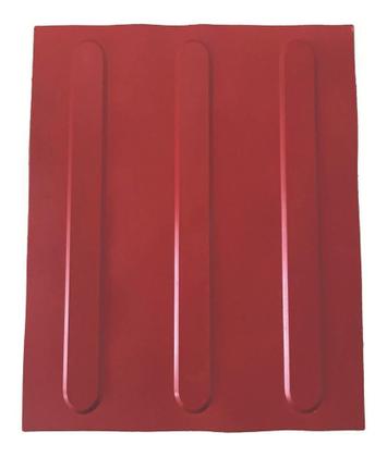 Imagem de Kit 10 Pçs Piso Tátil Pvc 25X25 Direcional Vermelho