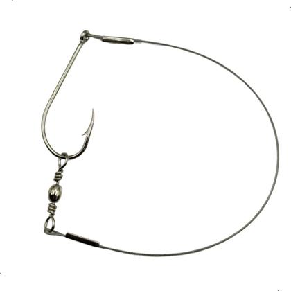 Imagem de Kit 10 Peças Anzol 4330 N6/0 Encastoado Flex Com Girador