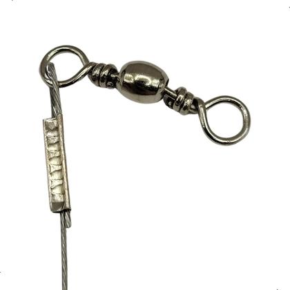 Imagem de Kit 10 Peças Anzol 4330 N6/0 Encastoado Flex Com Girador