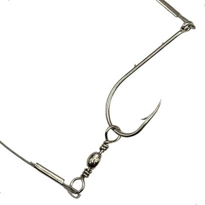 Imagem de Kit 10 Peças Anzol 4330 N6/0 Encastoado Flex Com Girador