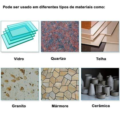 Imagem de kit 10 peças Broca Diamantada Serra Copo Furar Furo Parede Piso Concreto vidro Pia Cozinha Banheiro