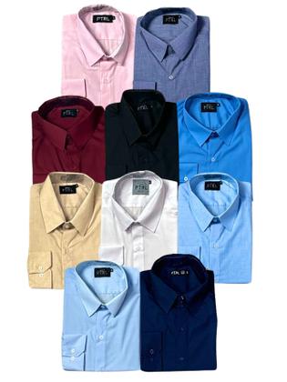 Imagem de KIT 10 peças - Camisa Social Manga Longa Slim e Tipo Linho (sem cinza)