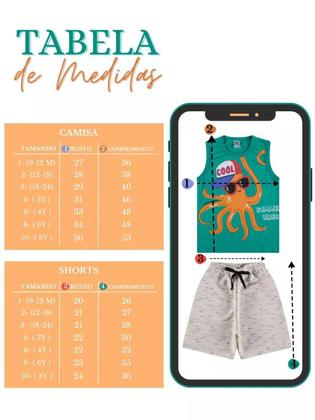 Imagem de Kit 10 Peças de Conjunto Regata para Meninos ou Kit 5 de Conjunto Regata Infantil para Menino verão