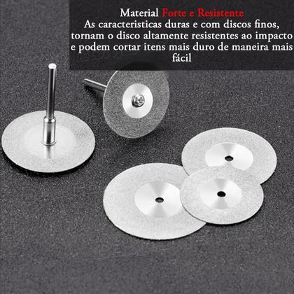 Imagem de Kit 10 Peças Disco Corte Diamantado 16 a 60mm Micro Retifica