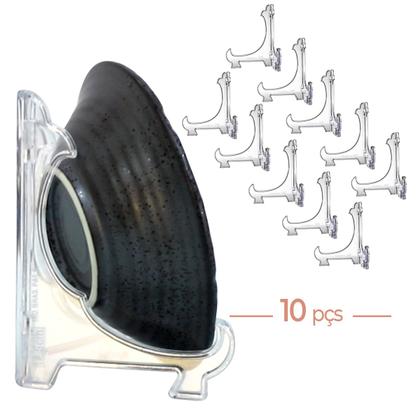 Imagem de Kit  10 Peças Suporte P/ Pratos Acrílico Transparente 15cm