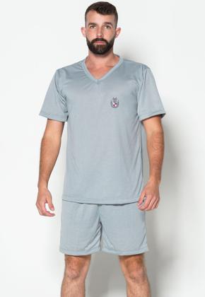 Imagem de Kit 10 Pijamas Gola V Masculino Fechado Conjunto Curto