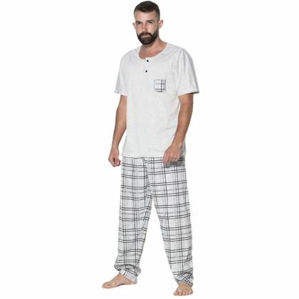 Imagem de Kit 10 Pijamas Masculino Vekyo Modas Adulto Blusa Manga Curta Lisa Calça Longa Comprida Estampada Roupa de Dormir