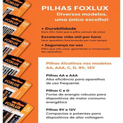 Imagem de Kit 10 Pilha Alcalina Grande D Foxlux