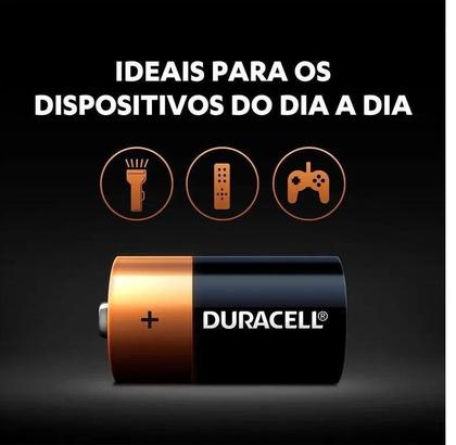 Imagem de Kit 10 Pilhas C Média Alcalina Duracell LR14 1.5V Brinquedo