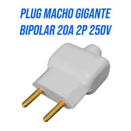 Imagem de Kit 10 Pino Plug prensa cabo bipolar 2P 20A 250V Ilumi