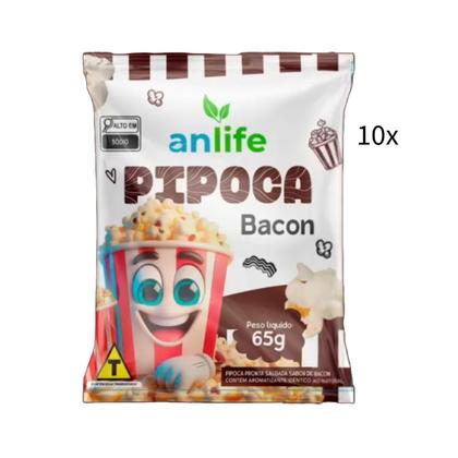 Imagem de Kit 10 Pipocas Anlife Salgada 65g - Tradicional Ou Bacon