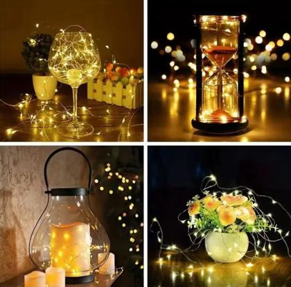 Imagem de Kit 10 Pisca-pisca Fio De Fada Led Cordão Decorativo À prova Dagua