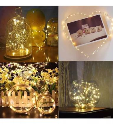 Imagem de Kit 10 Pisca-pisca Fio De Fada Led Cordão Decorativo À prova Dagua