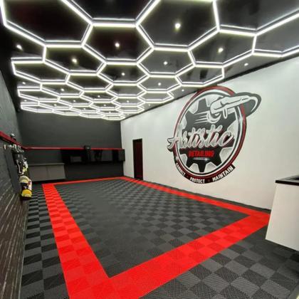 Imagem de KIT 10 PISOS ESTRADO MODULAR GARAGEM AUTOMOTIVA 33x33 COR PRETO