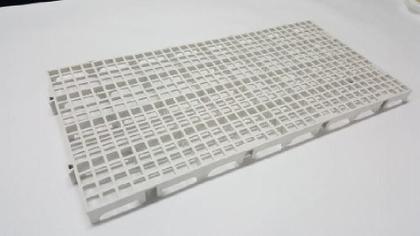 Imagem de Kit 10 Pisos Plastico Branco Estrado Plast 50X25Cm
