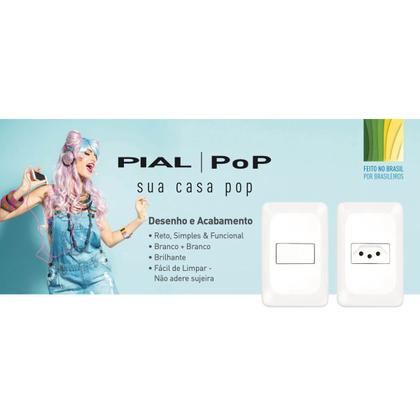 Imagem de Kit 10 Placa Cega 4x2 Pial Pop Branca Conjunto Completo Legrand 