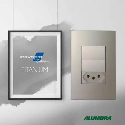 Imagem de Kit 10 PLACA ESPELHO 4X2 3 MD INOVA PRÓ CLASS TITANIUM 85578