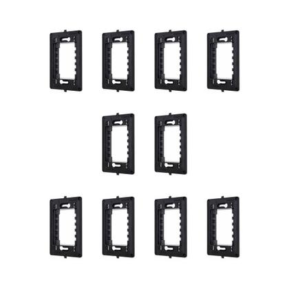 Imagem de Kit 10 Placa Espelho 4x2 + Módulo Saída Fio + Suporte 618501