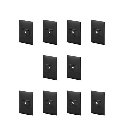 Imagem de Kit 10 Placa Espelho 4x2 + Módulo Saída Fio + Suporte 618501