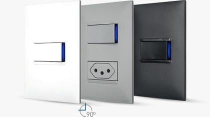 Imagem de Kit 10 Placa/Espelho 4X4 Cega 618510BC Pial Plus+ Legrand c Suporte