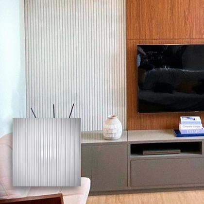 Imagem de Kit 10 Placas 3D Efeito Gesso Decorativo 50X50cm Varios Modelos Revestimento PVC Auto Relevo