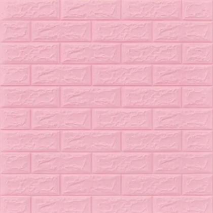 Imagem de Kit 10 Placas 3D Tijolo Rosa 70x77 Adesivo Autocolante Decoração Quarto Sala Banheiro