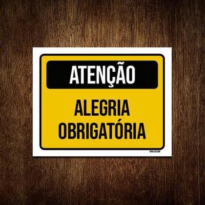 Imagem de Kit 10 Placas Aniversário Criança Alegria Obrigatória