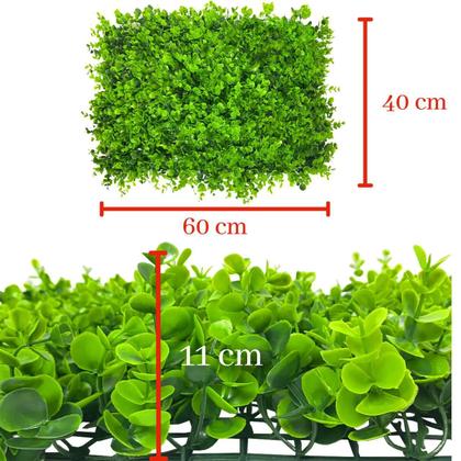 Imagem de Kit 10 Placas de Eucalipto 40 x 60cm Muro Inglês Jardim Vertical