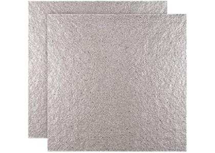 Imagem de Kit 10 placas de microondas mica tamanho universal 14 x 14 cm