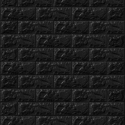 Imagem de Kit 10 Placas Decorativa 3D Painel Adesivo Altorelevo Decoração de Parede 70X77CM Preto