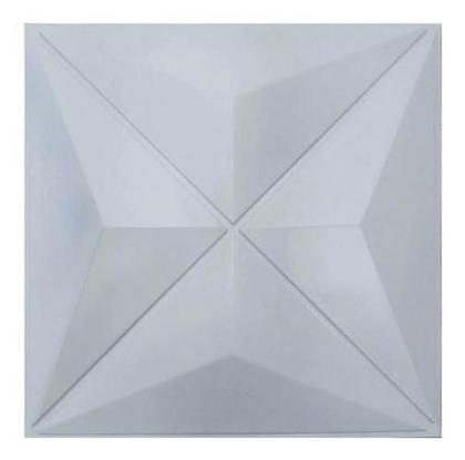 Imagem de Kit 10 Placas Decorativas 3 D Estrelar Branco 50X50 Cm