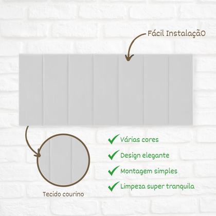 Imagem de Kit 10 Placas Estofadas 50x20 - Cabeceira De Cama Casal King