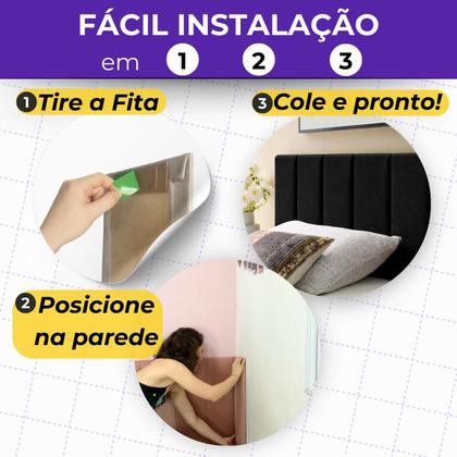Imagem de Kit 10 Placas Estofadas 50x20 - Cabeceira De Cama Casal King