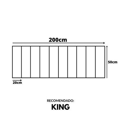 Imagem de Kit 10 Placas Estofadas 50x20 - Cabeceira De Cama Casal King