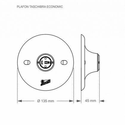 Imagem de Kit 10 plafon economic e-27 saco plástico branco/preto