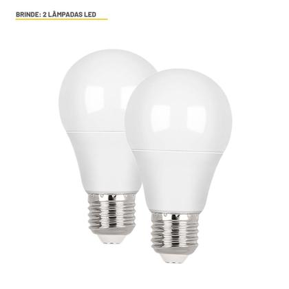 Imagem de Kit 10 Plafon Luminária de Teto Taschibra Solari Quadrado 2x E27 com Lâmpadas