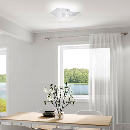 Imagem de Kit 10 Plafon Luminária de Teto Taschibra Solari Quadrado 2x E27 com Lâmpadas