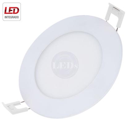 Imagem de Kit 10 Plafon Redondo Embutir 6W Branco Quente 3000k Amarelo