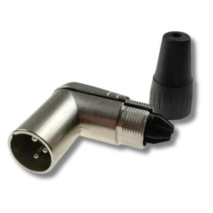 Imagem de Kit 10 Plug Xlr 90º Macho + 10 Fêmea 3 Vias Robusto Roxtone