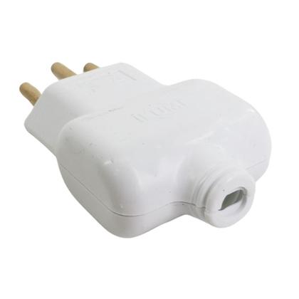 Imagem de Kit 10 Plugue Macho 3 Pinos 2P+T + Tomada Fêmea 10A Branca