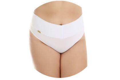 Imagem de kit 10 Plus Size Calcinhas Modeladora Cós Alto Duplo Fio Duplo Kit Lingerie 1091