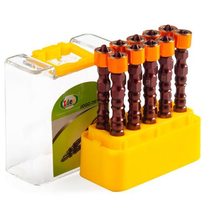 Imagem de Kit 10 Ponteira Magnética Bits Philips Ph2 Dupla Com Limitador