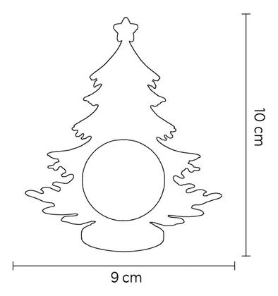 Imagem de Kit 10 Porta Bombom Decoração Mesa Árvore De Natal Mdf Cru
