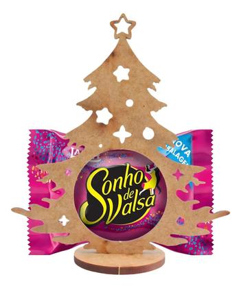 Imagem de Kit 10 Porta Bombom Decoração Mesa Árvore De Natal Mdf Cru
