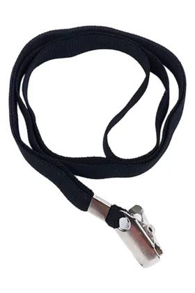 Imagem de Kit 10 Porta Cracha Com Cordão Horizontoal ou Vertical Preto