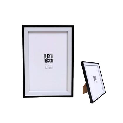Imagem de Kit 10 Porta Retrato 10x15 Palmira Preto Branco MDF Tokyo Design