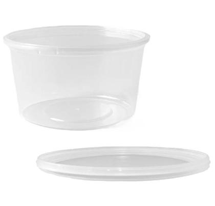 Imagem de Kit 10 Pote 1200 Ml Transparente Bpa Free Marmita Microondas